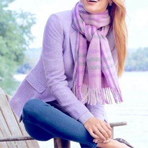 talbots lavender purple herringbone wool blend classic blazer.